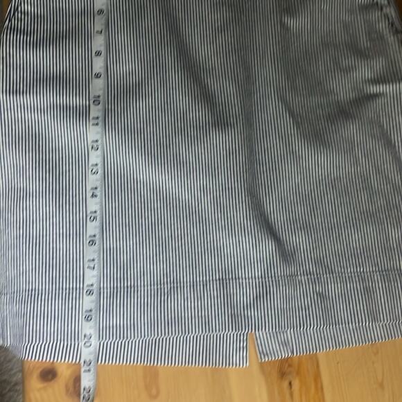 Talbots blue/white stripe cotton skirt women's 6 - Picture 11 of 11